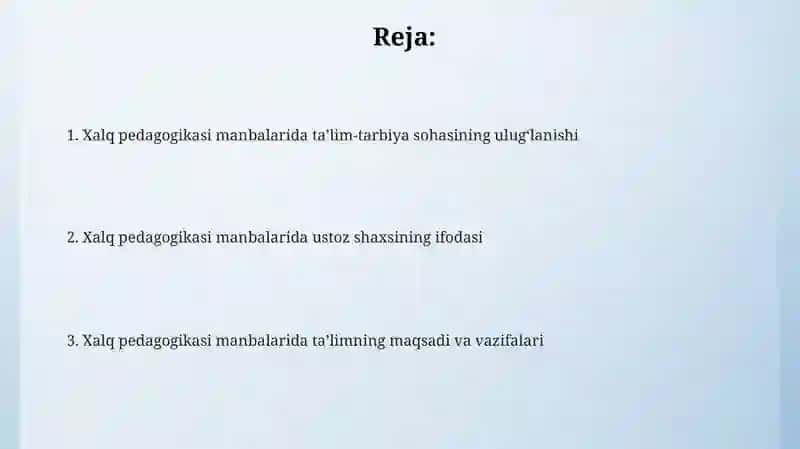 Xalq pedagogikasi manbalarida oʻqituvchi kasbining ulugʻlanishi 2