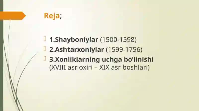 Shayboniylar, Ashtarxoniylar, Xonliklarning uch gabo’linishi 2