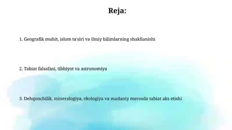 Geografik muhit va resurslar: O'rta Osiyo tabiatiga ta'siri 2