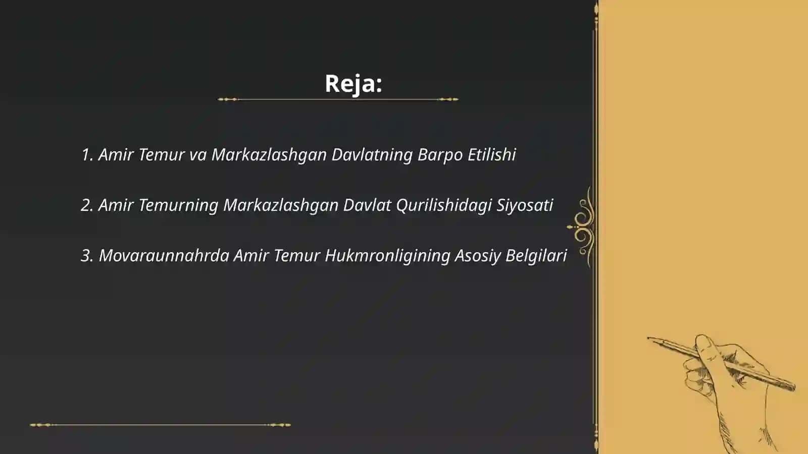 Amir Temur va Markazlashgan Davlatning Barpo Etilishi 2