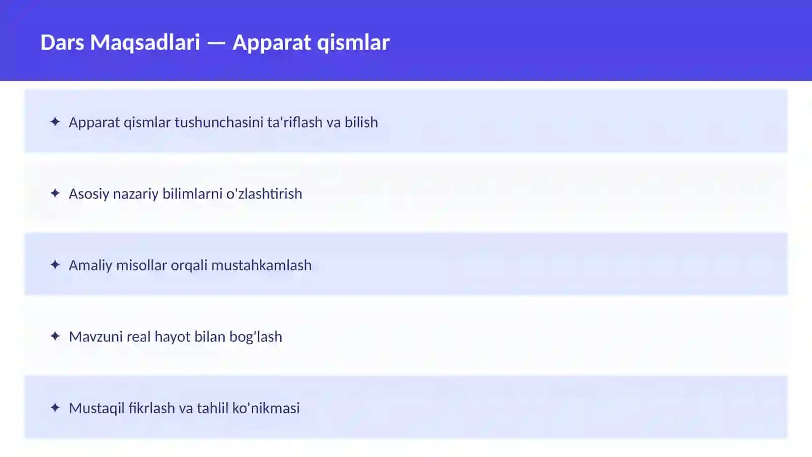 Kompyuter tarixi O'qituvchilar va talabalar uchun dars ishlanma 2