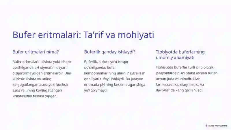 Buferlikning tibbiyotdagi ahamiyati: Nafas olishdagi roli 2