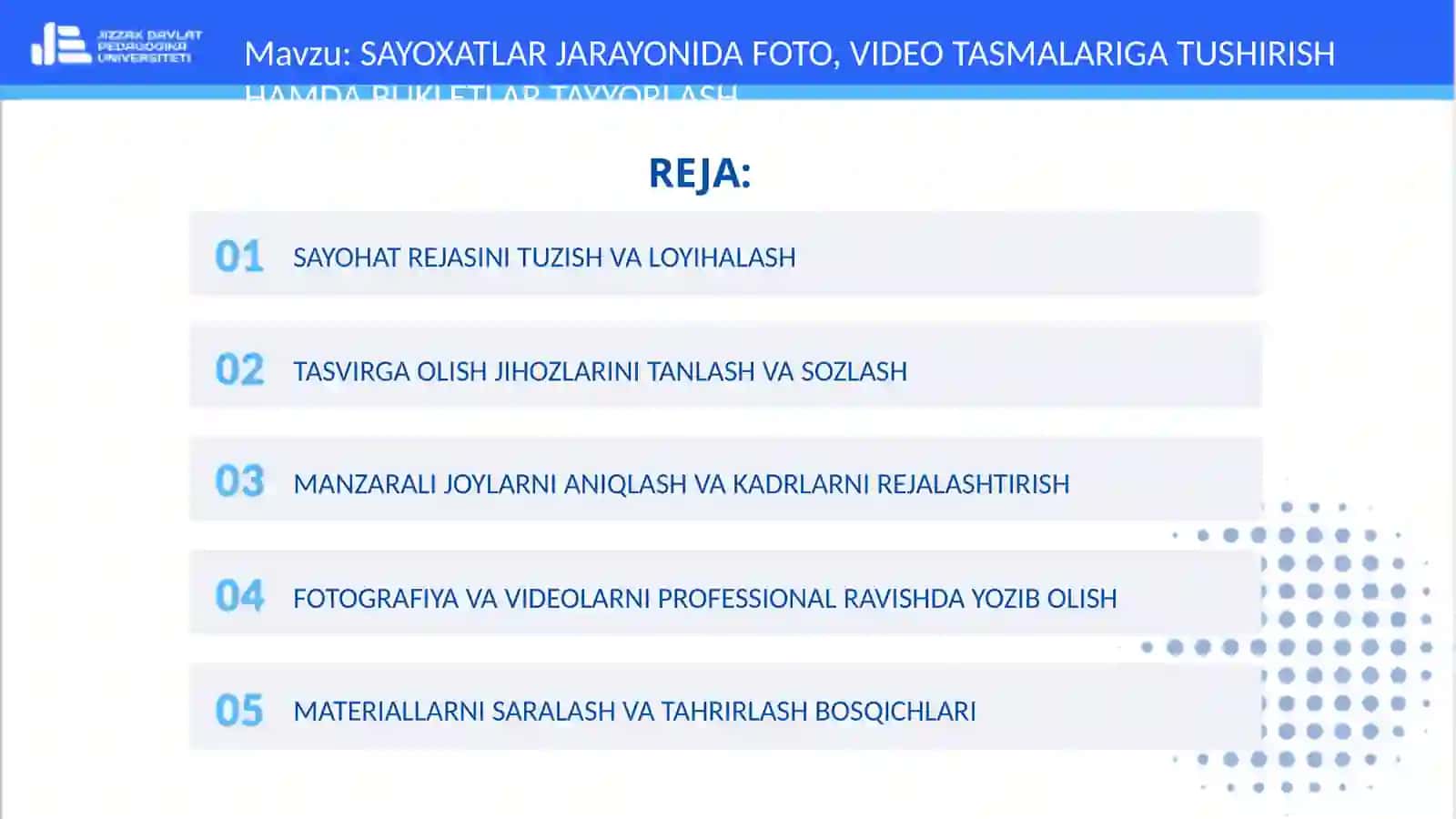 MTMLARDA TURIZM ELEMENTLARINI TASHKIL ETISH METODIKASI 2