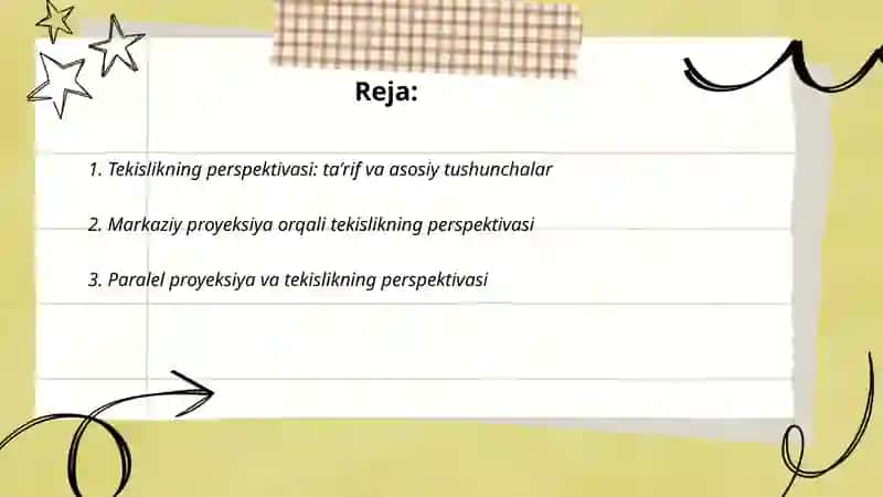 Tekislikning perspektivasi 2