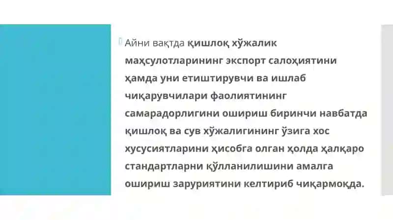 GLOBAL GAPstandartlariningtalablari 2