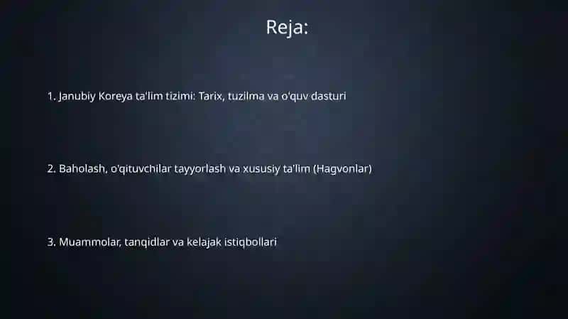 Janubiy Koreya ta'lim tizimi 2