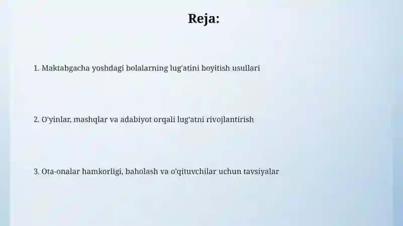 Maktabgacha Yoshdagi Bolalarni Lug'atini Boyitish Usullari 2