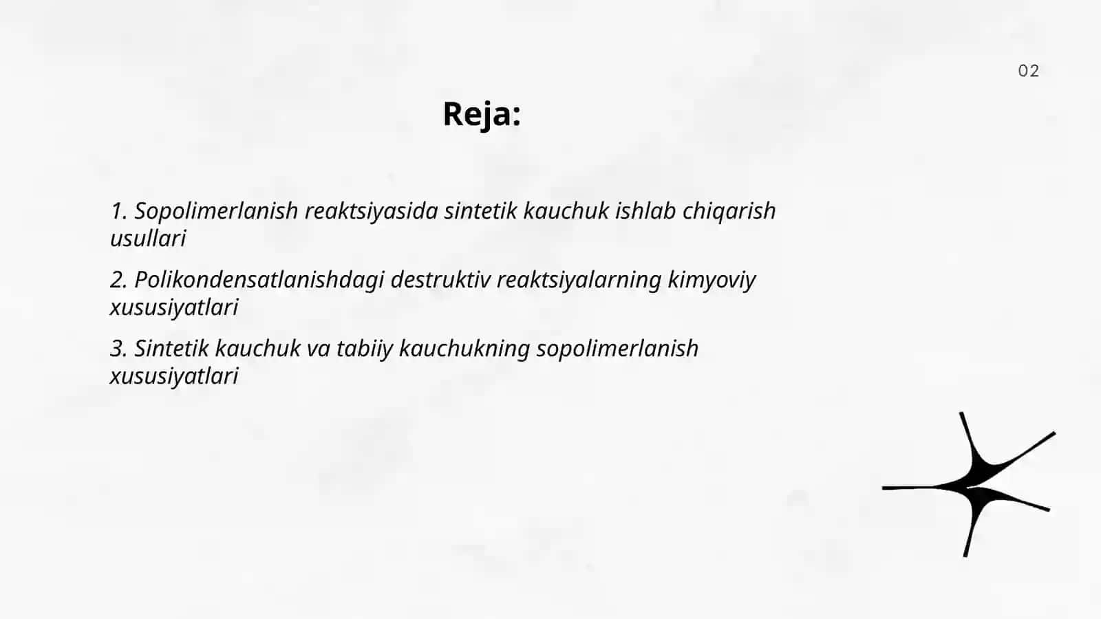 Sopolimerlanish reaksiyasi bo'yicha olinadigan sintetik kauchuklar 2