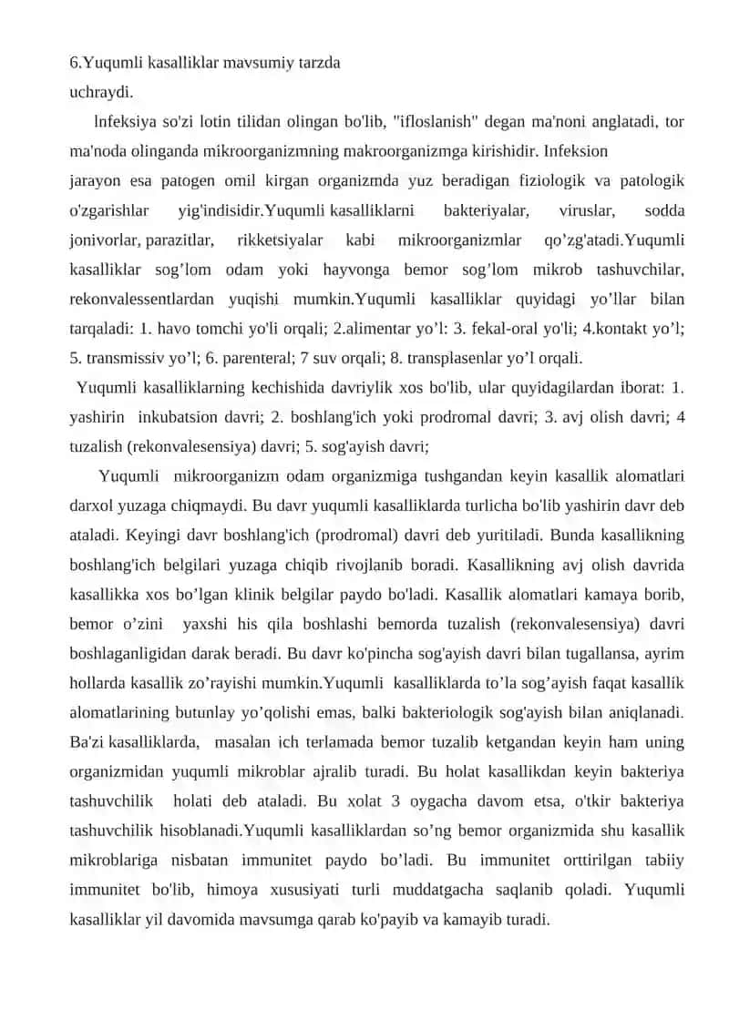 YUQUMLI KASALLIKLARNING MAXSUS PROFILAKTIKASI 2