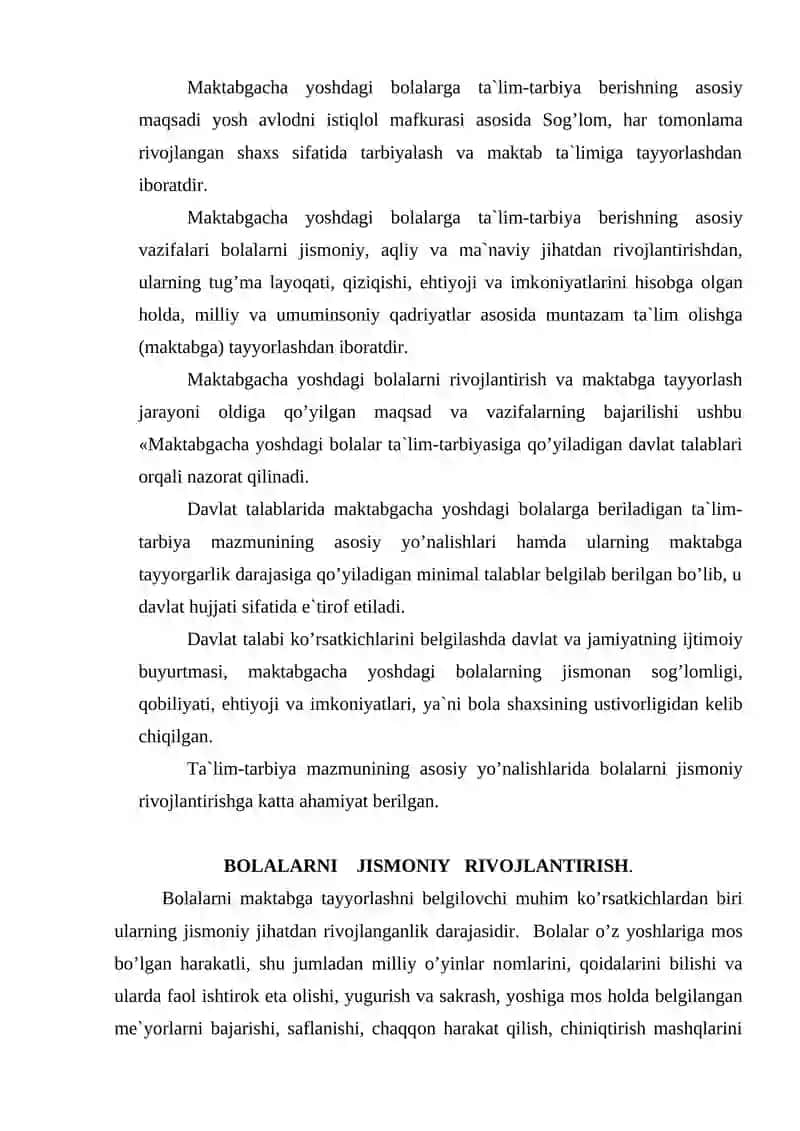 Maktabgacha ta’lim davrida yosh davrlarning o’ziga xоs xususiyatlari 2