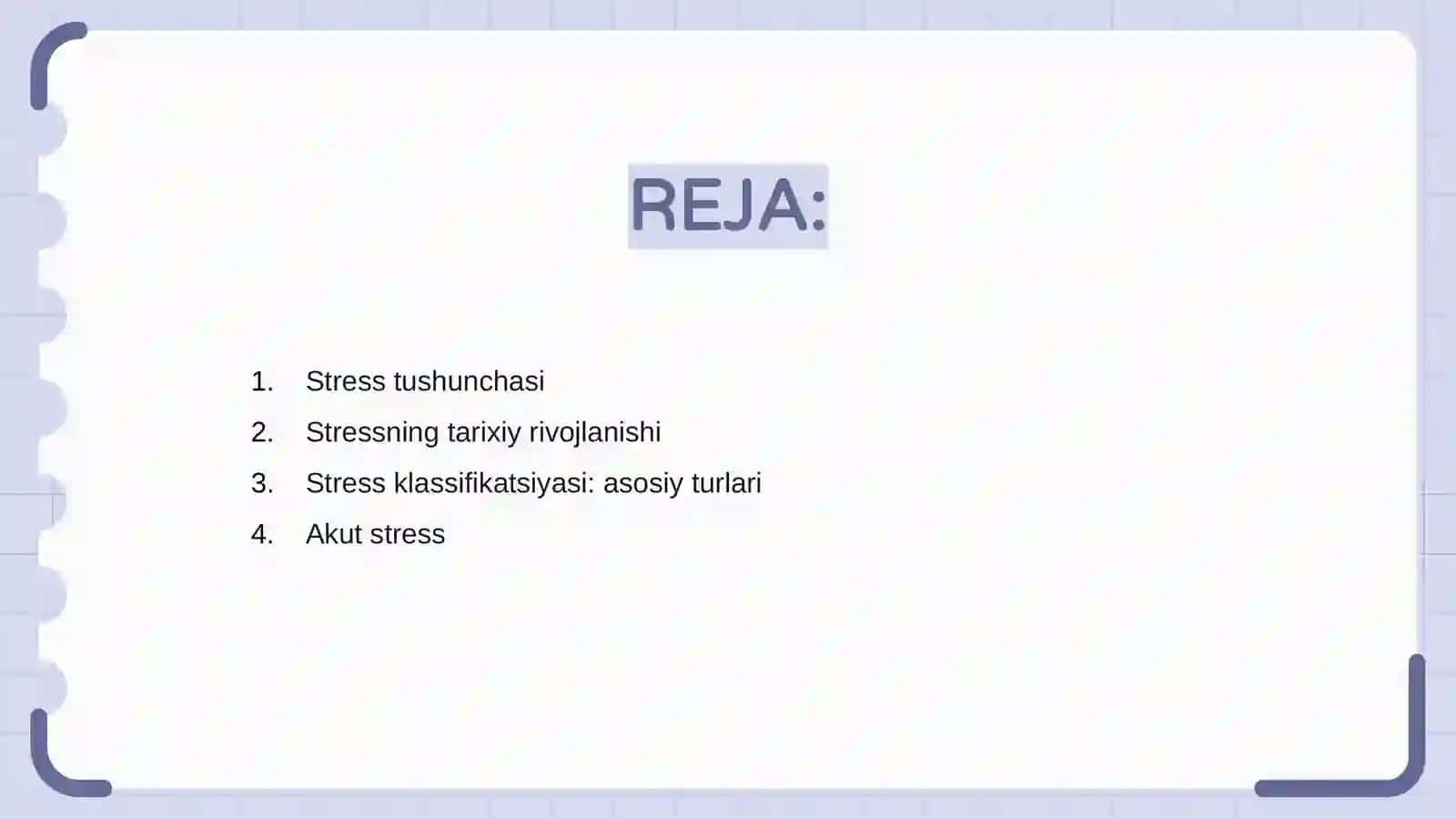 Stress klassifikatsiyasi 2
