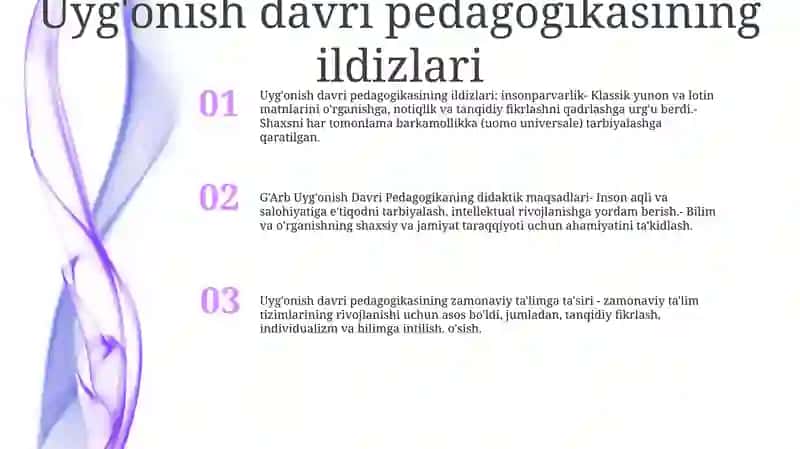 G'Arb Uyg'Onish Davri Pedagogikasi Namoyondalarining Didaktik G'Oyalari 2