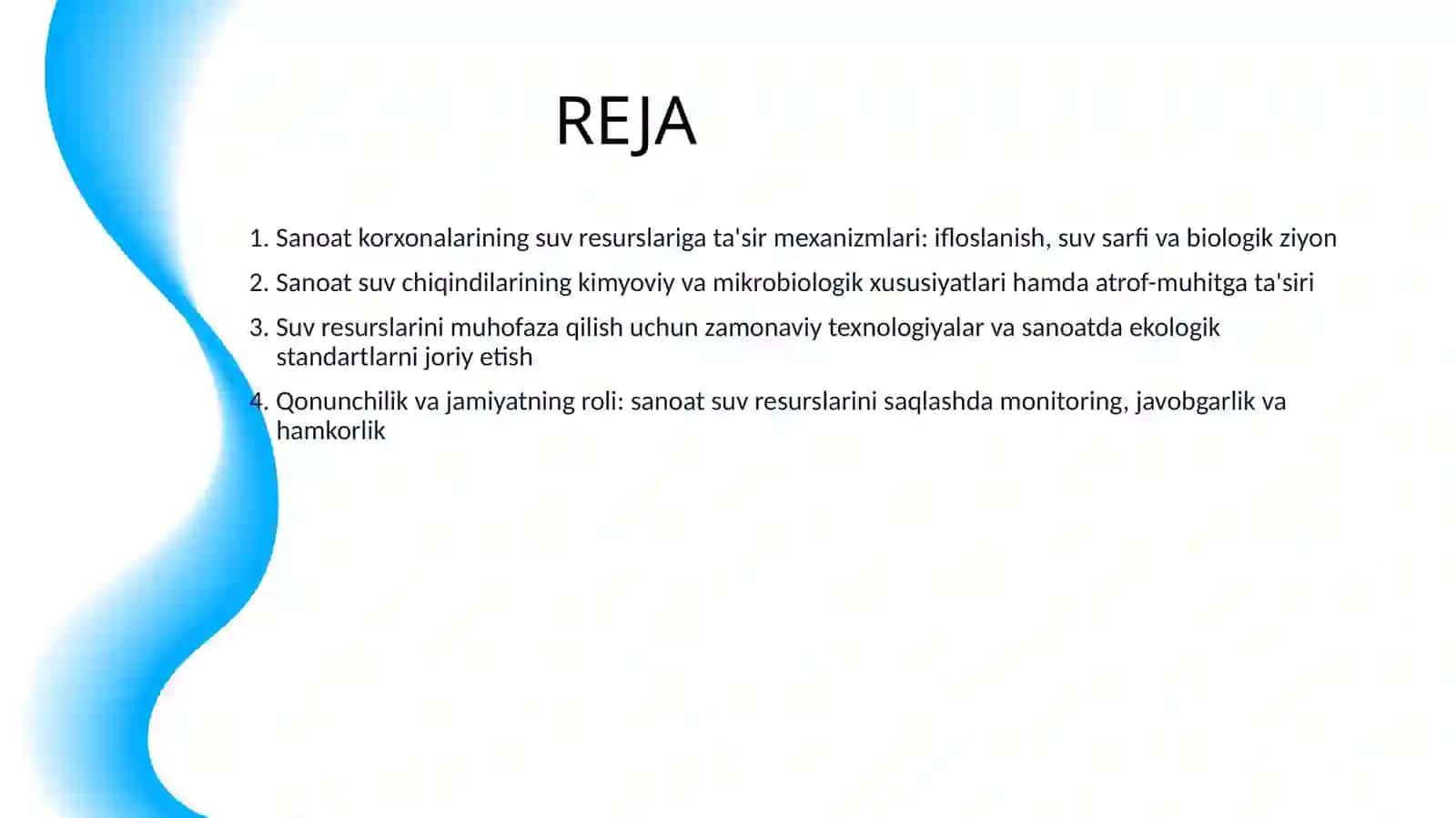 SANOAT KORXONALARINING SUV RESURSLARIGA TA'SIRI VA MUHOFAZASI 2