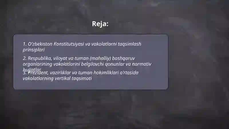 O'zbekistonning respublika, mintaqa va mahalliy boshqaruv organlari 2