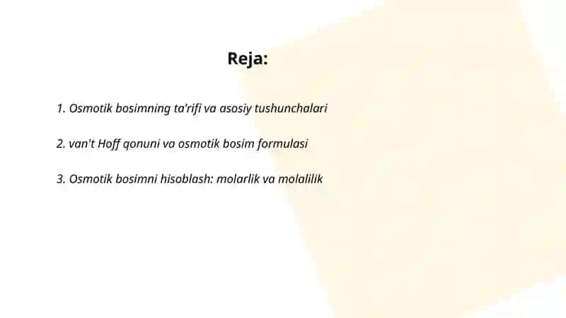 Osmotik bosim 2