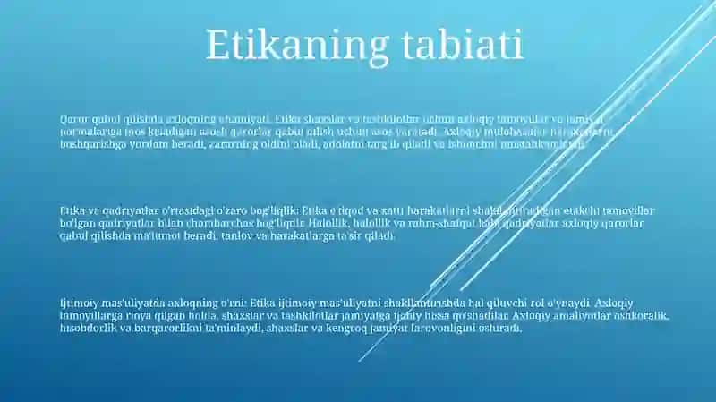 Etikaning Mohiyati Va Ahamiyati 2