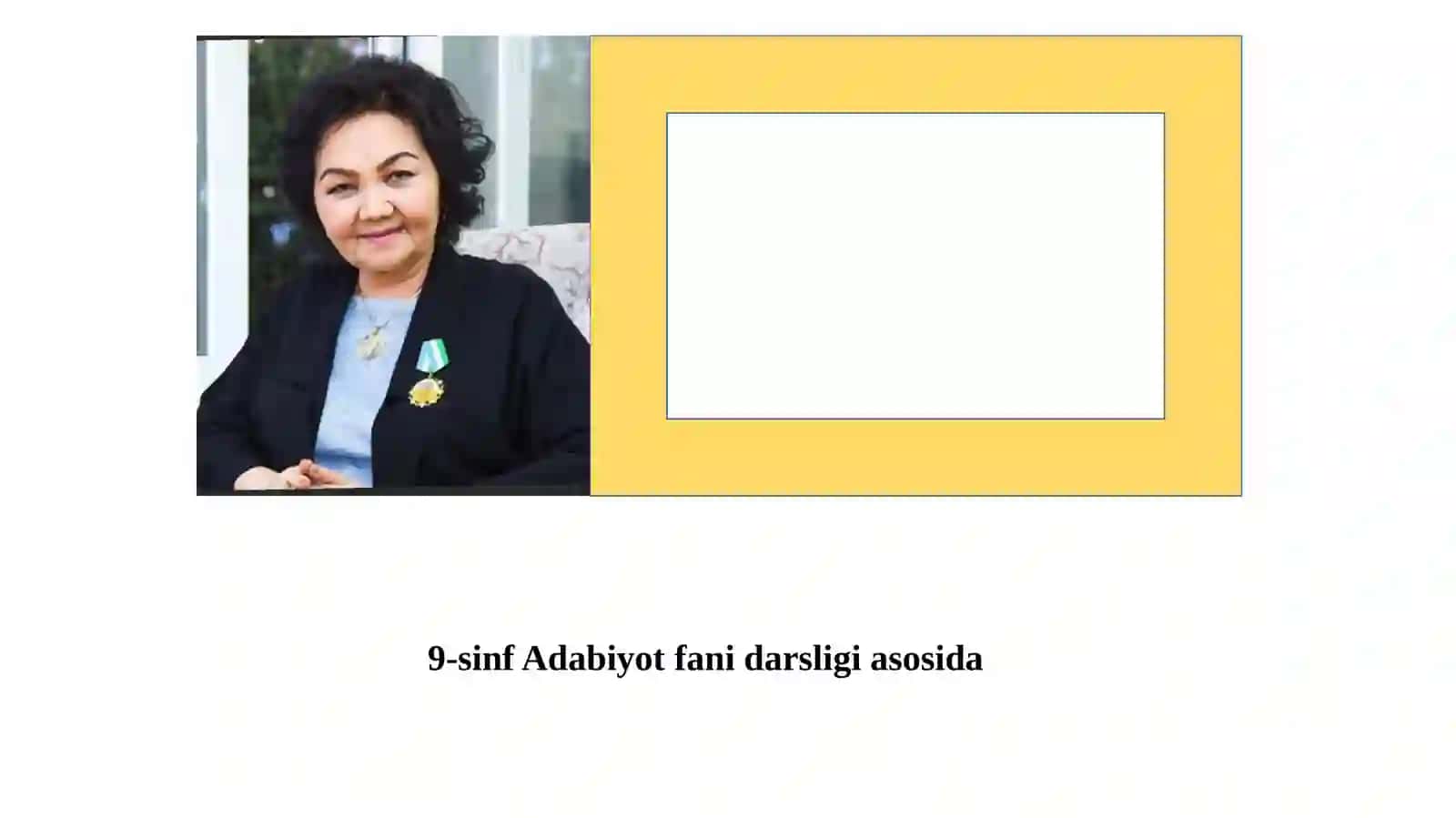 O’zbek adabiyotni o’qitish metodiKasi 2
