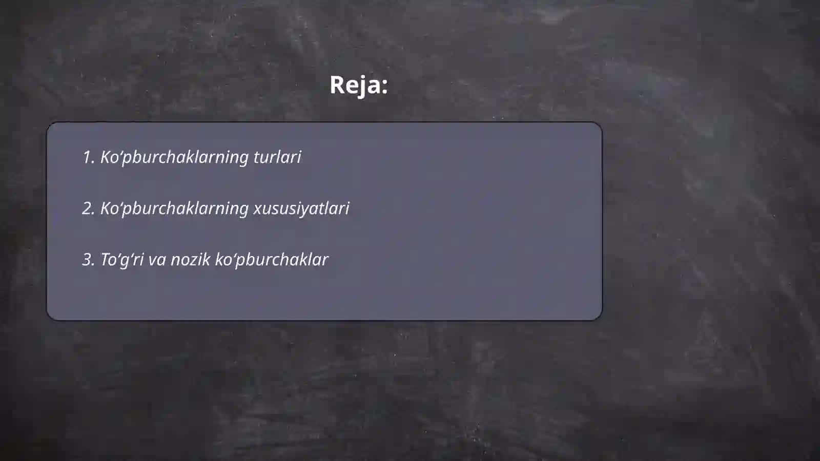 Geometriya kursida kõpburchaklar va kõpyoqlilarni õqitish metodikasi 2