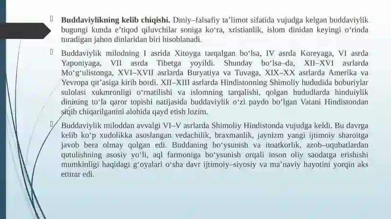 BUDDAVIYLIK DINIXRISTIAN DINI TARIXI 2