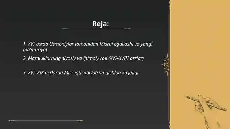XVI-XIX asrlarda Misr va Liviya 2