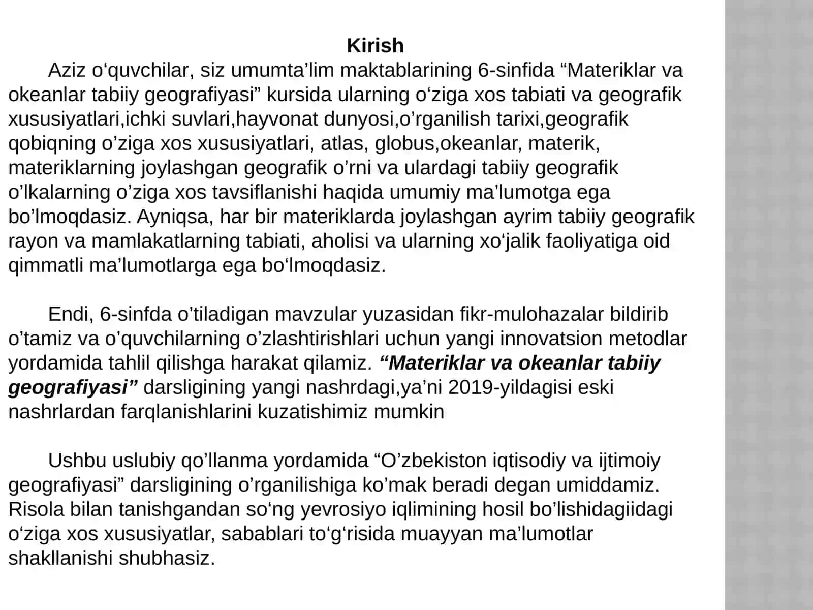 6-sinf Geografiya fanidan YevroOsiyo iqlimi mavzusida dars ishlanma 2
