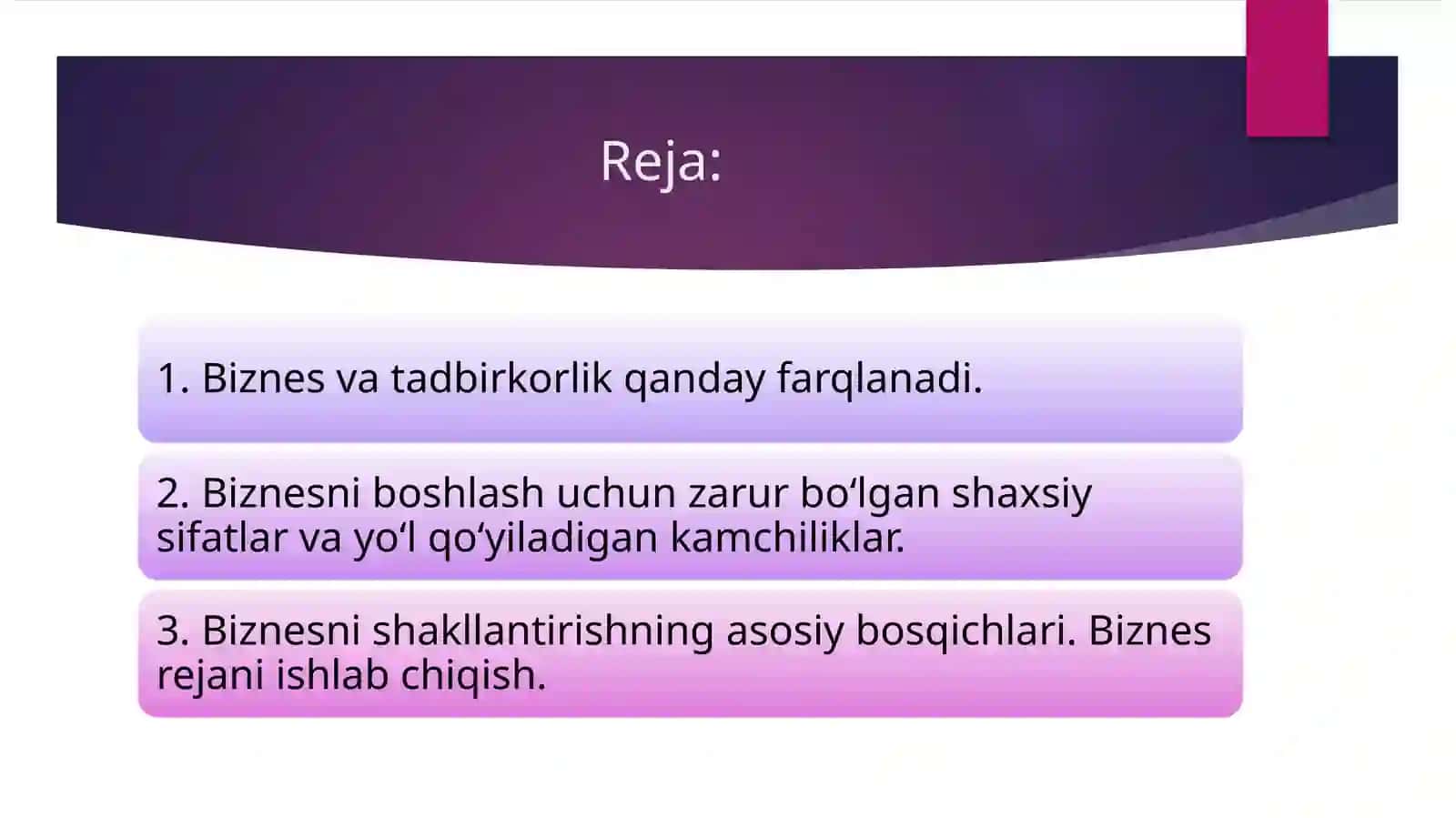 Biznes g‘oyani vujudga kelishi 2