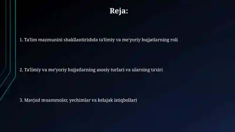 Ta'lim va O‘qitish Mazmunini Tuzish 2