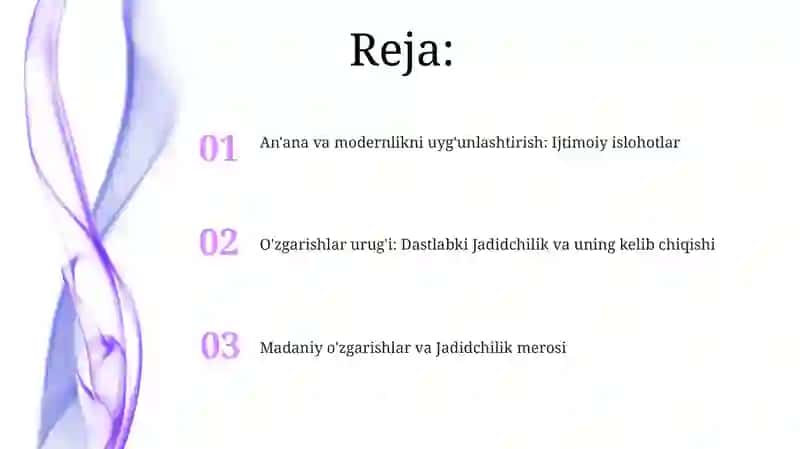Madaniy o'zgarishlar va Jadidchilik merosi 2