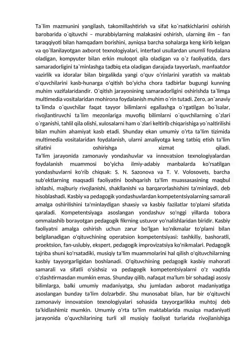 Umumiy o’rta ta’lim maktablarida o’qitish jarayonlarini tashkil etishga doir zamonaviy yondashuvlar 2