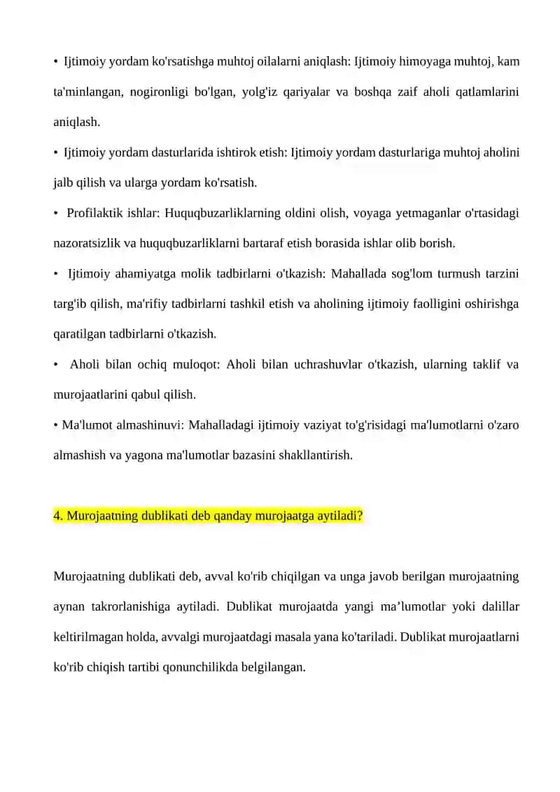 ARGOSdan ijtimoiy xizmat ko'rsatish suhbat savollari yangilangan 2