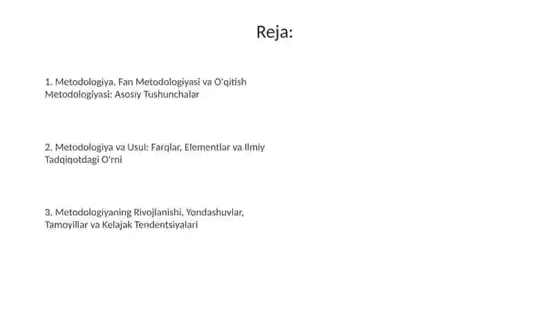 Metodologiya, Fan Metodologiyasi va O'qitish Metodologiyasi: Asosiy Tushunchalar 2