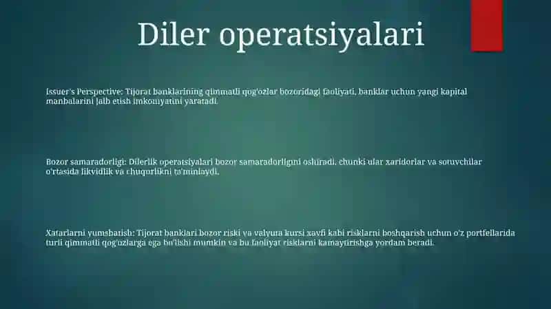 Tijorat Banklarining Qimmatli QogʻOzlar Bozoridagi Operatsiyalari 2