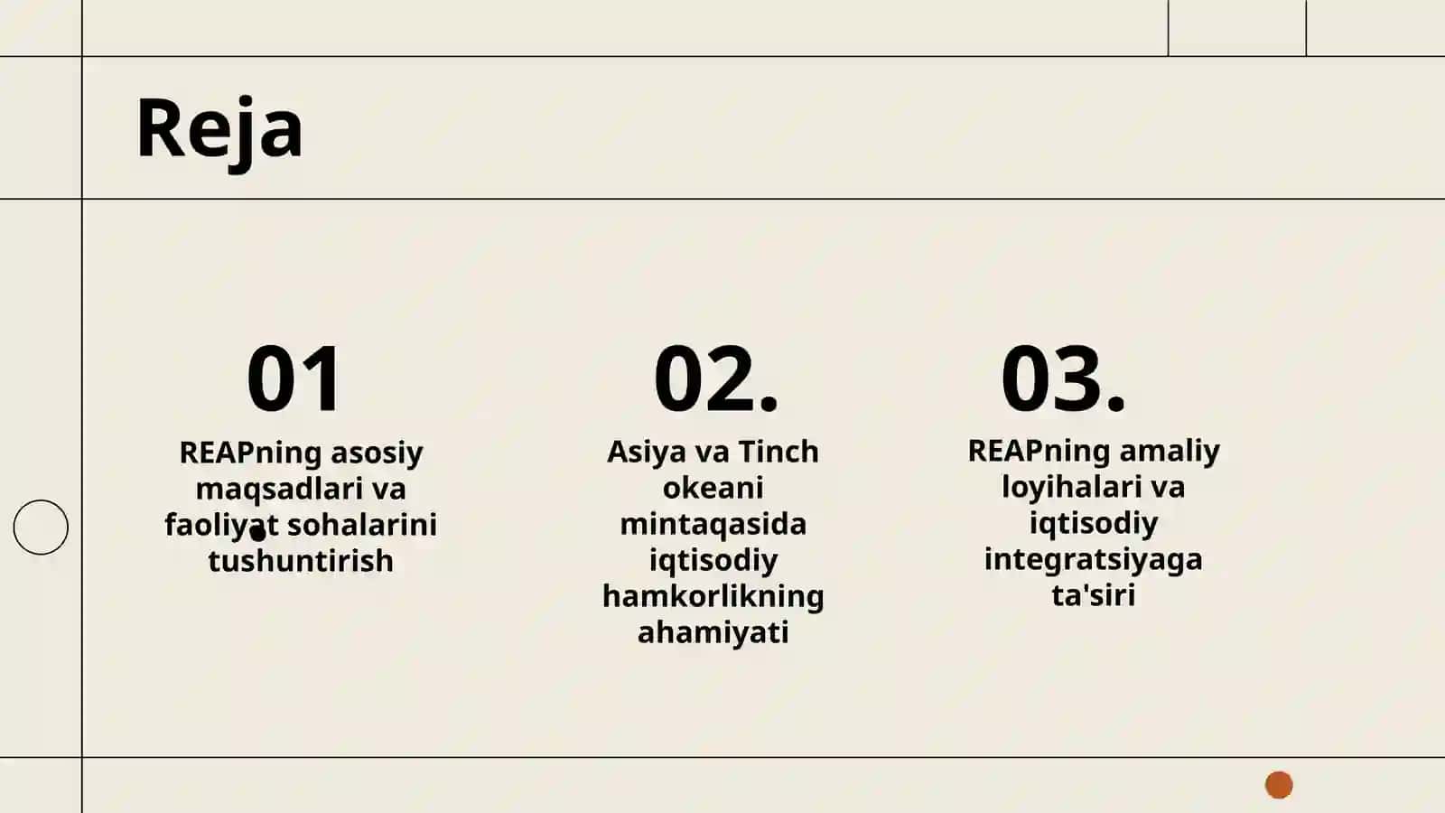 Mintaqaviy Iqtisodiy Hamkorlik (REAP) 2