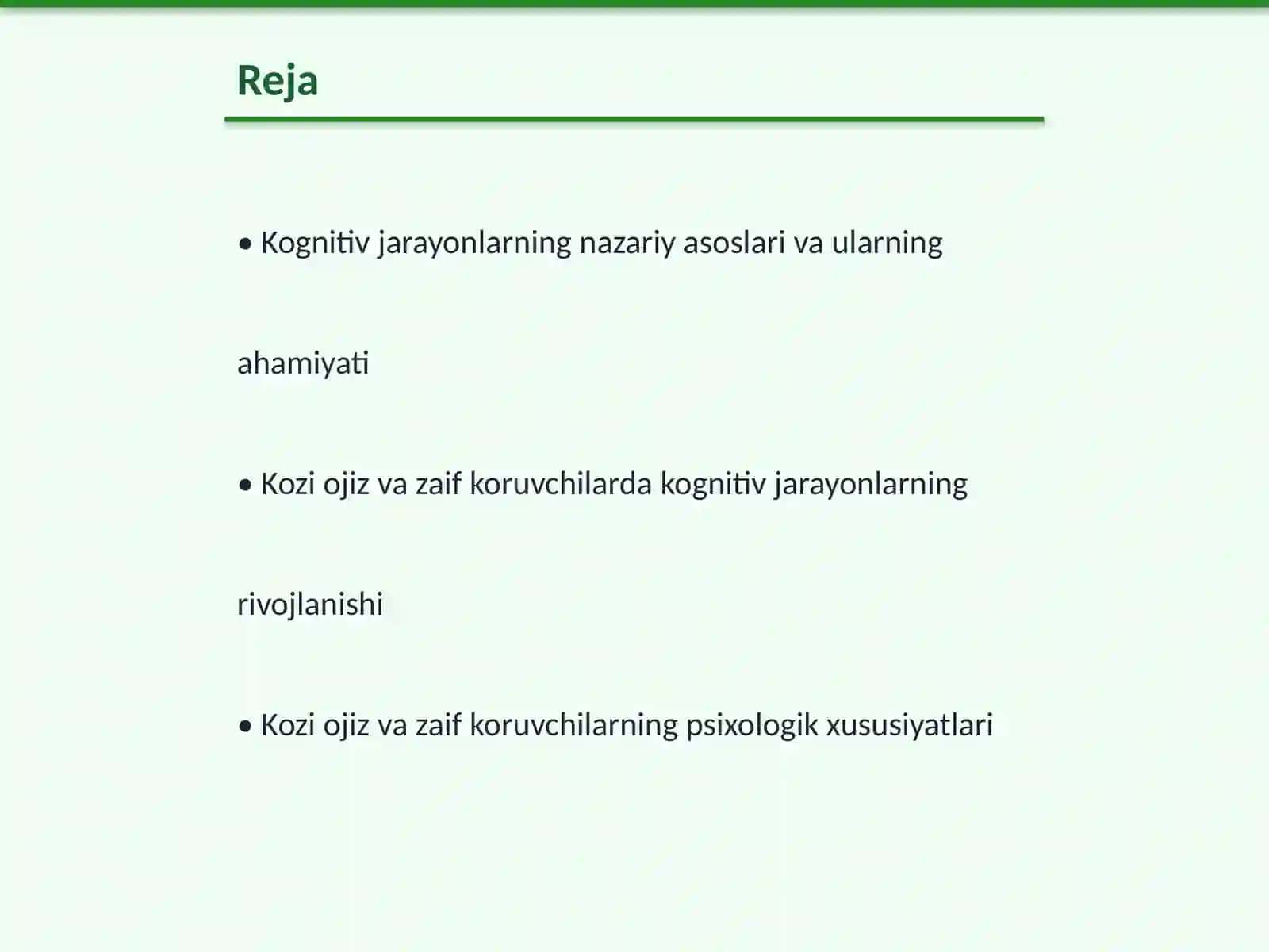 Kozi ojiz va zaif koruvchi bolalarda kognitiv jarayonlarning kechishi 2