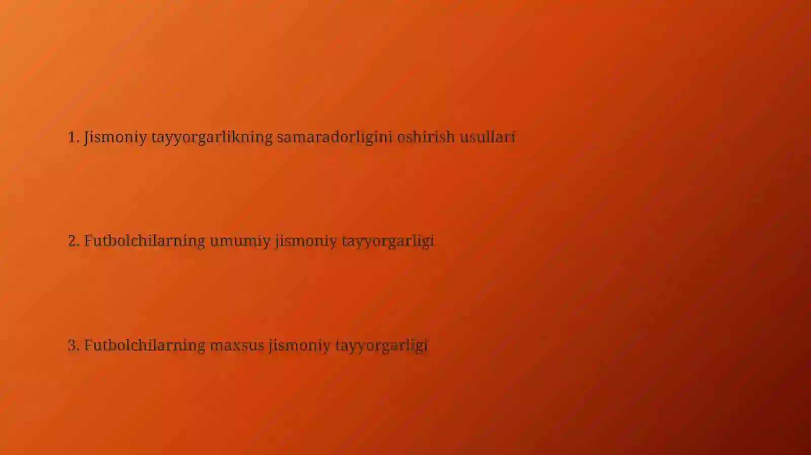 Futbo‘lchilarning maxsus va umumiy jismoniy tayyorgarligi 2