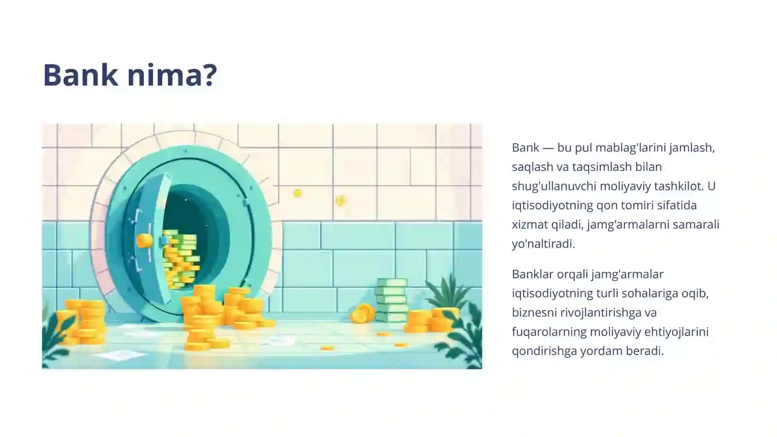Bank va Bank Faoliyati Tushunchasi 2