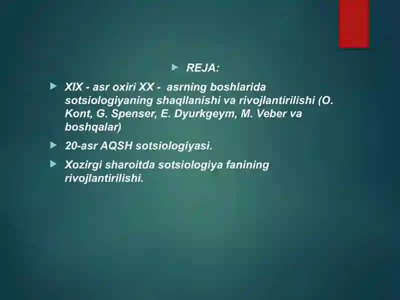 Sotsiologiya fani taraqqiyotini davrlarga ajratish muammolari 2