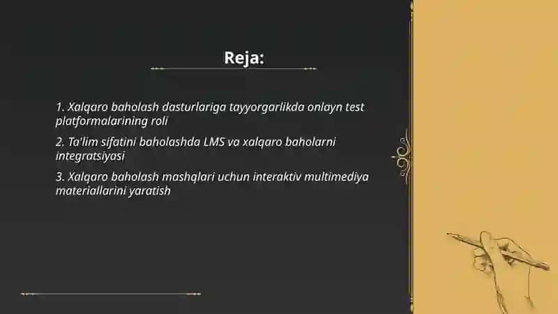 Xalqaro baholash dasturlariga doir mashqlar 2