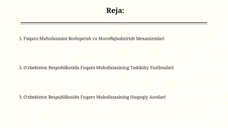 O'zbekiston Respublikasi fuqaro muhofazasining huquqiy va tashkiliy asoslari 2