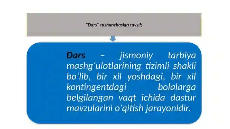 Jismoniy tarbiya darsi mashg‘ulotlarning asosiy shakli sifatida, uningtuzilishi 2