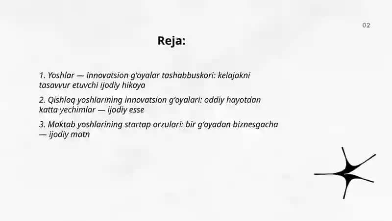 Yoshlar- innovatsion gʻoyalar tawabbuskori 2