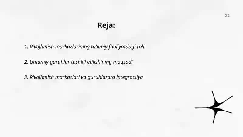Rivojlanish markazlari va umumiy guruh bolib tashkil etiladigan talimiy faoliyatning bogliqligi 2
