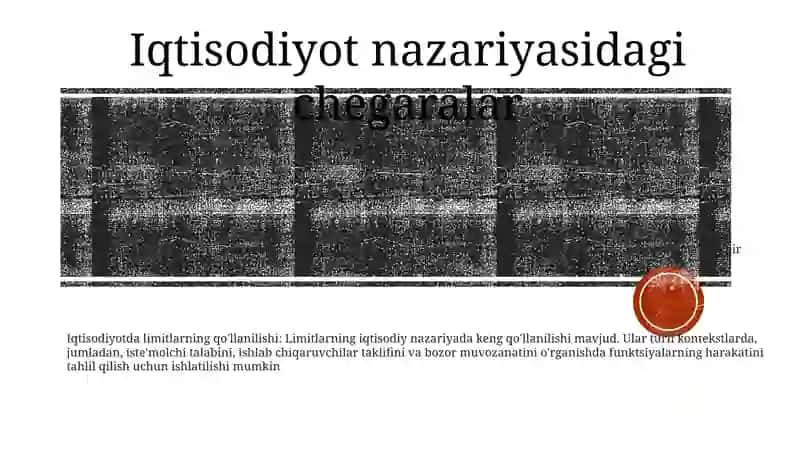 Limitlarning Iqtisodga Tatbiqi 2