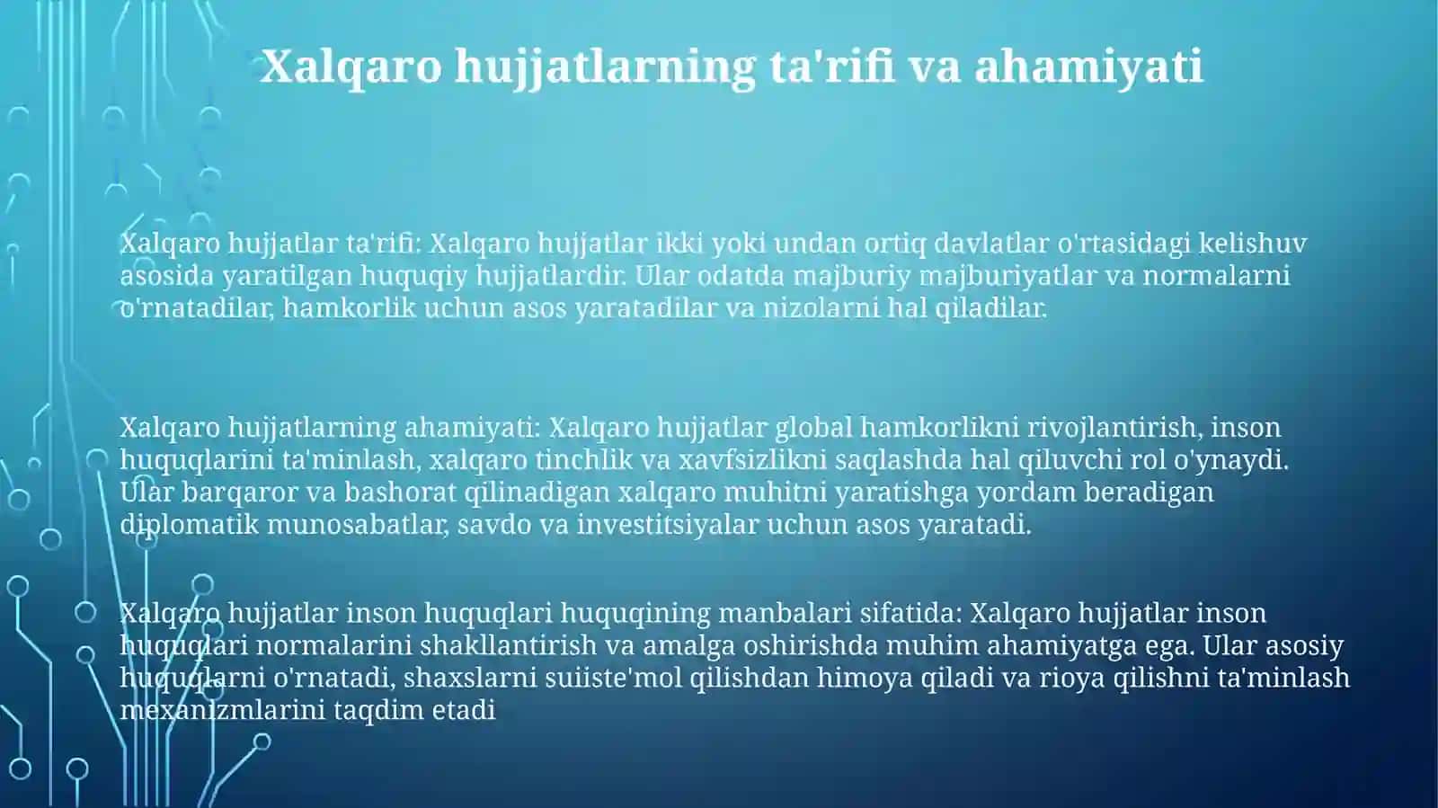 Inson Huquqlarini Manbasi Sifatida Xalqaro Xujjatlar 2