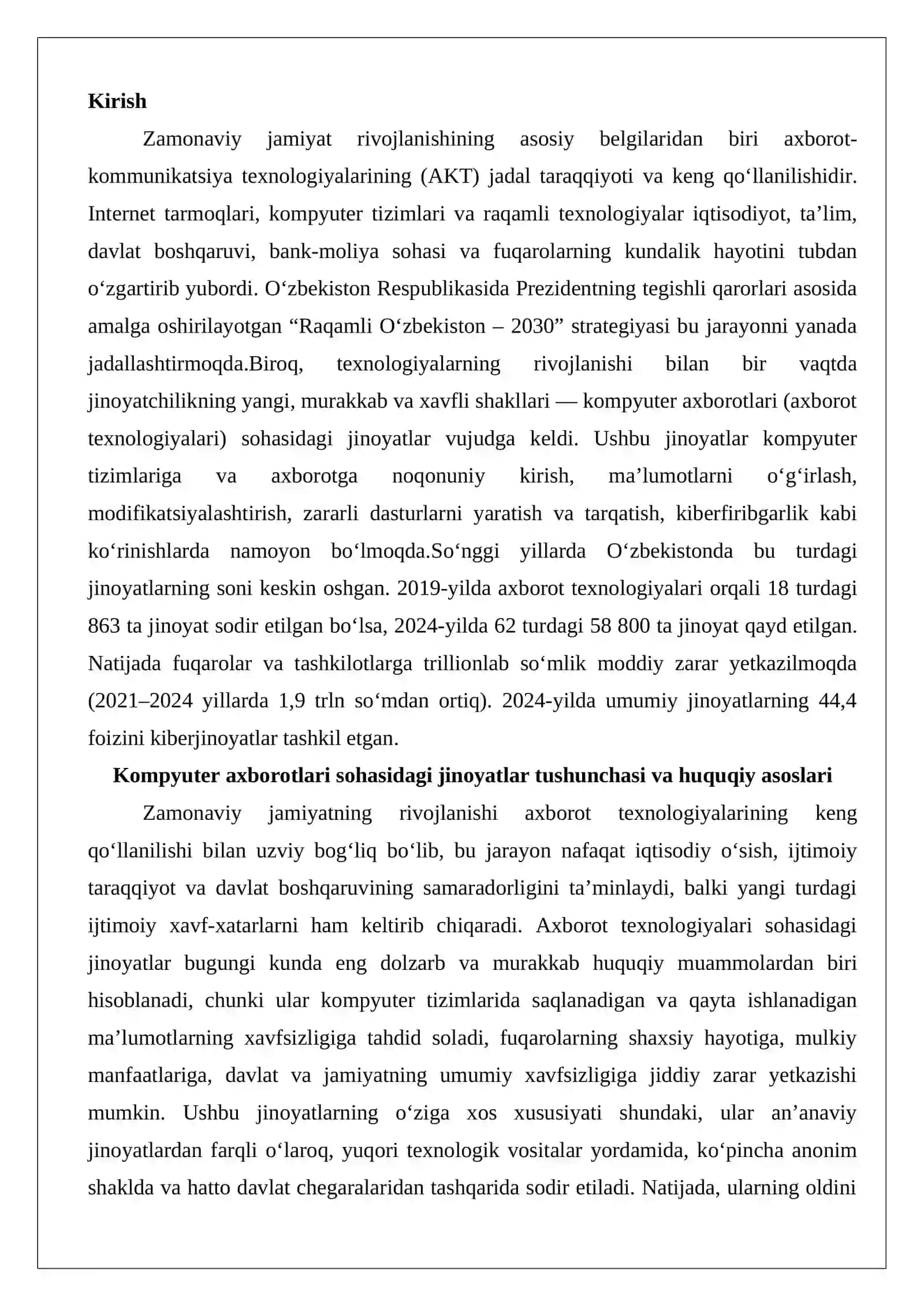 Kompyuter axborotlari sohasidagi jinoyatlar huquqiy tahlili 2