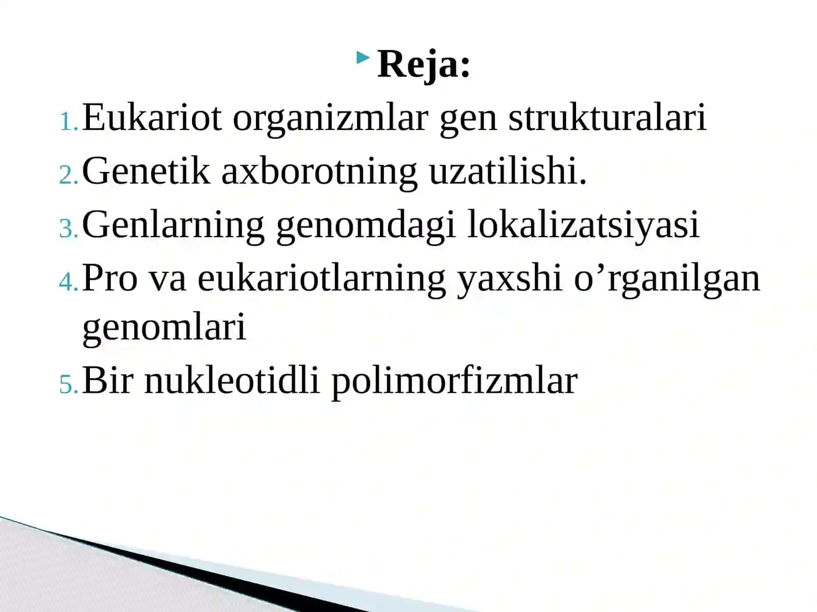 Eukariot organizmlar gen strukturalarini bashorat qilish 2