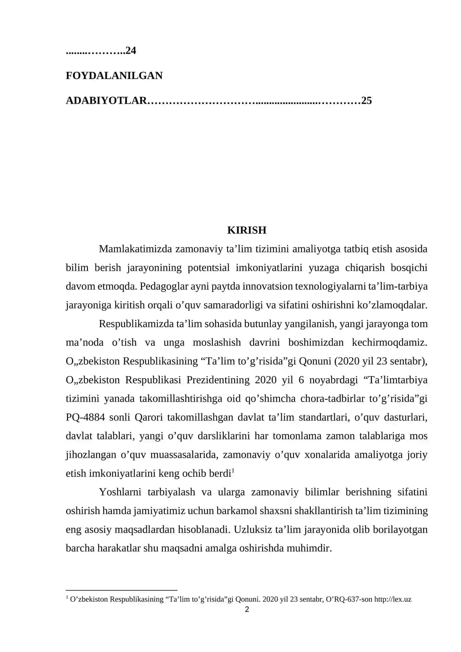 o'quvchilarni harakat faolligini oshirish usullari 2