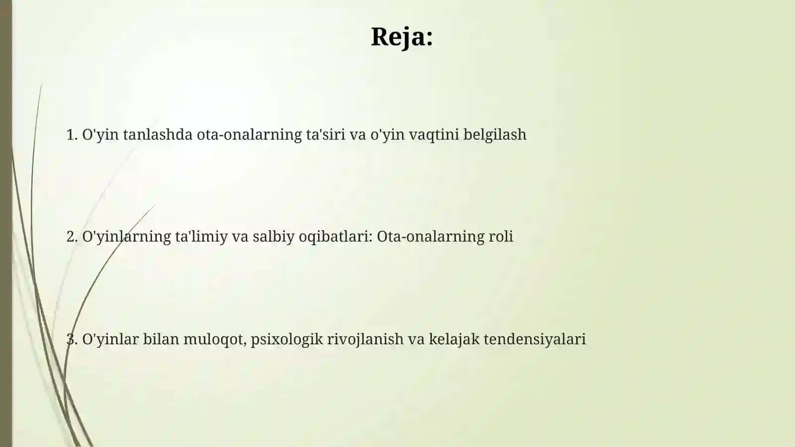 O'yinlarning rivojlanishida ota onaning o‘rni 2