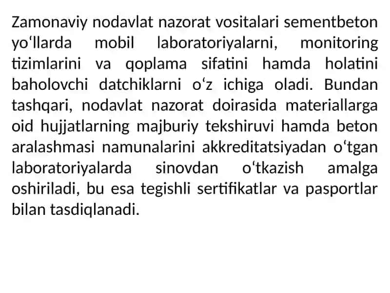 Nodavlat va zamonaviy nazorat uskunalari 2