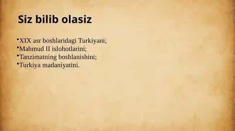 JAXON TARIXI dan Usmoniylar imperiyasi va islohatlari davri 2
